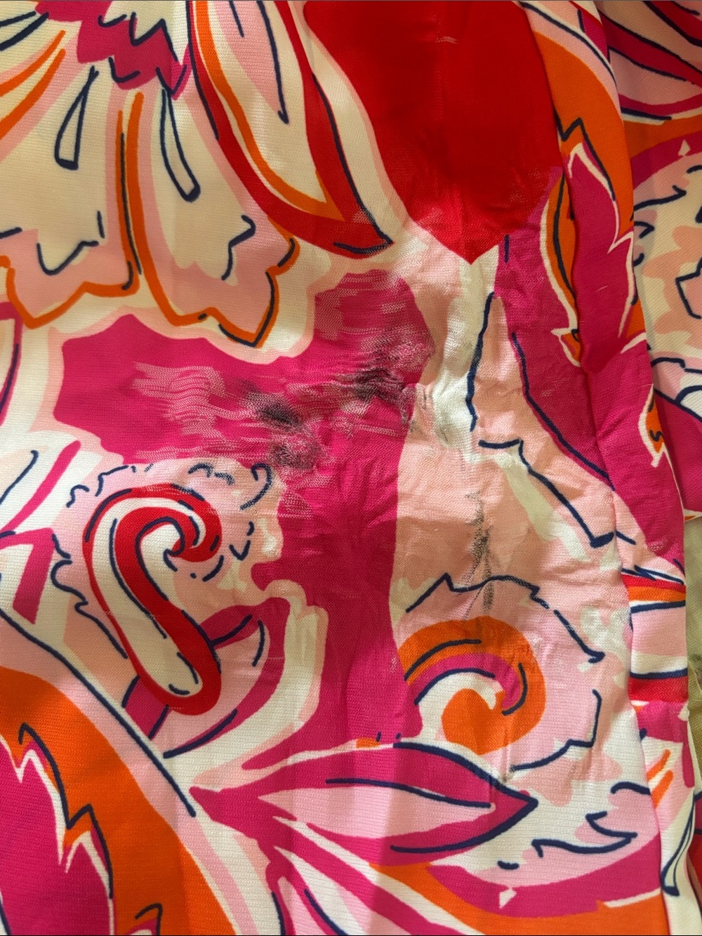 fate by LFD Pink & Orange Floral Maxi Long-Sleeve Romper Sz S. NWT. Flaw on leg - Picture 12 of 12